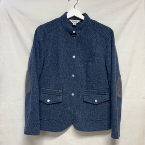 L.L. Bean Women's Herringbone Tweed Blazer with Elbow Patches